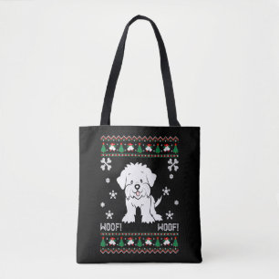 Maltese Ugly Christmas Sweater Tasche