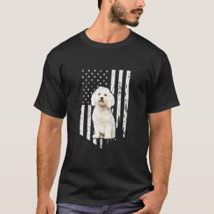 Malteser amerikanischer Flaggenpatronin Patriotisc T-Shirt