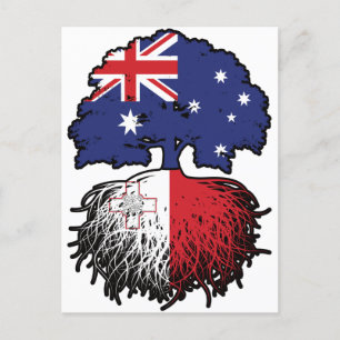 Malteser australischer Tree-Roots-Flag Postkarte