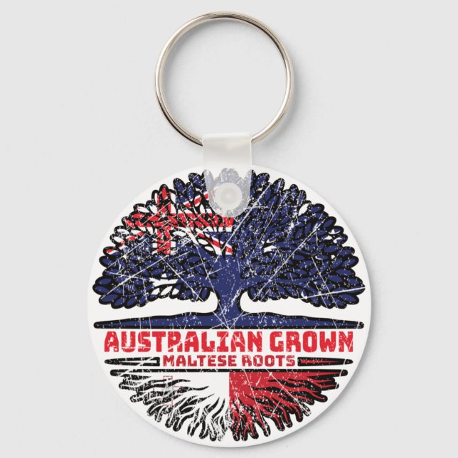 Malteser australischer Tree-Roots-Flag Schlüsselanhänger (Vorderseite)