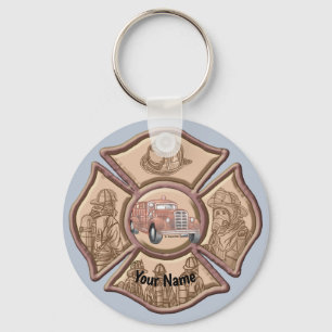 Malteser Cross-Feuerwehrmann Schlüsselanhänger