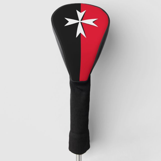 Malteser Cross & Malta Flagge Golf Covers / Clubs Headcover (Vorderseite)