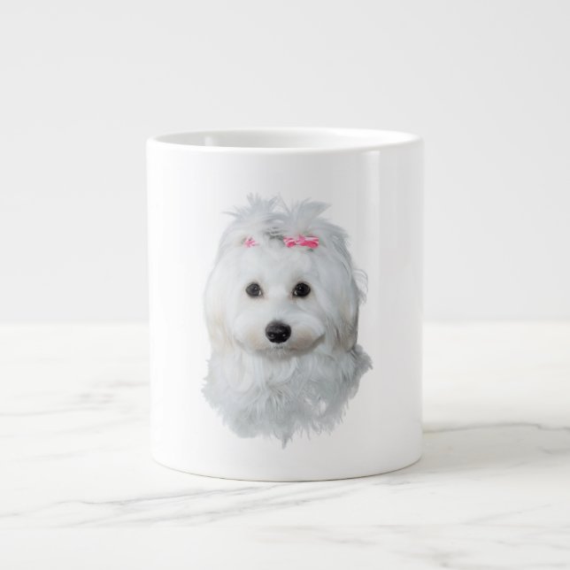 Malteser des Elegance Fluffy Beauty Jumbo-Tasse (Vorderseite)
