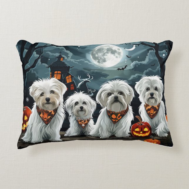 Malteser Halloween Spooky Dekokissen (Vorderseite)