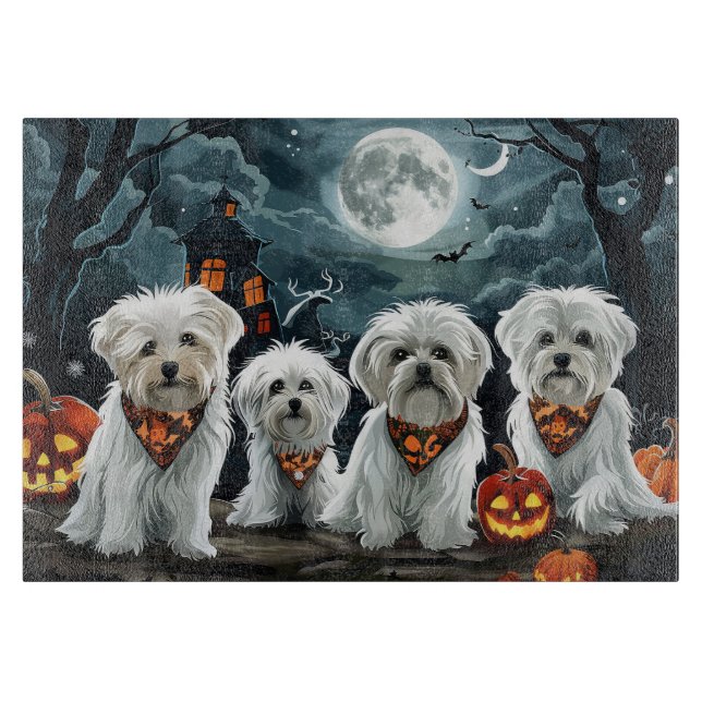 Malteser Halloween Spooky Schneidebrett (Vorderseite)