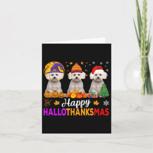Malteser Hund Halloween Weihnachtsknöchel 1 Karte
