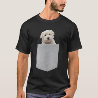 Malteser Hund in Ihrem Pocket T-Shirt