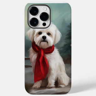 Malteser Hund in Schnee Weihnachten Case-Mate iPhone 14 Pro Max Hülle