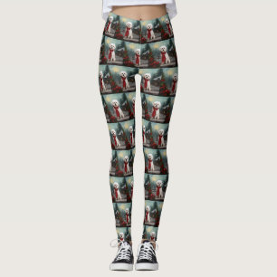 Malteser Hund in Schnee Weihnachten Leggings