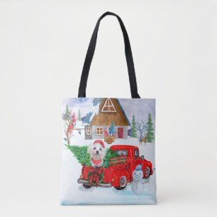 Malteser Hund in Weihnachten Lkw Schnee Tasche