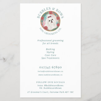 Malteser-Hund-Logo-Frisiersalon-Flyer Flyer