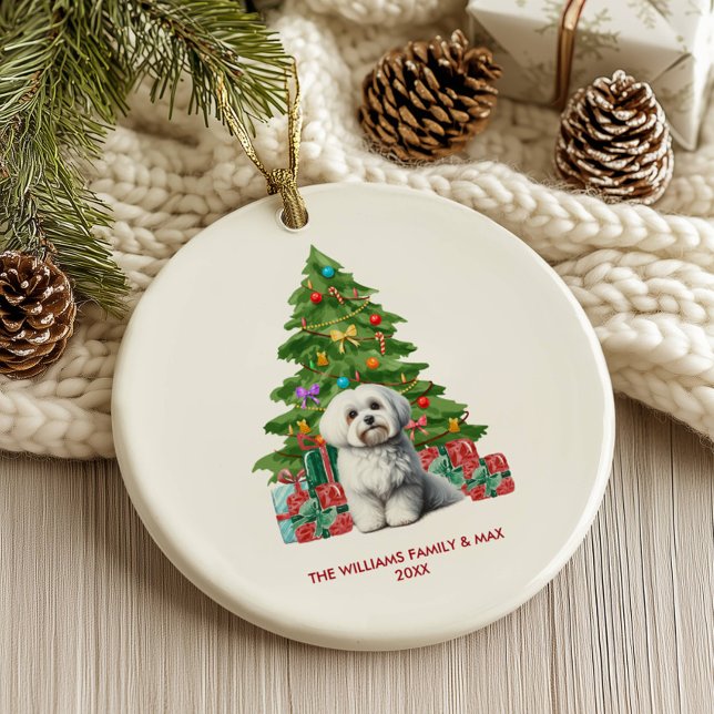 Malteser Hund Personalisiert Weihnachten Keramik Ornament (Von Creator hochgeladen)