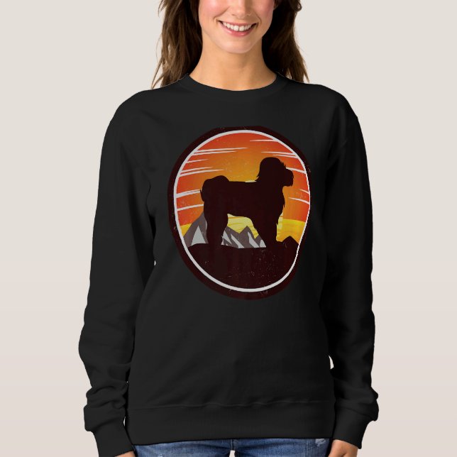 Malteser Hund Retro Sweatshirt (Vorderseite)