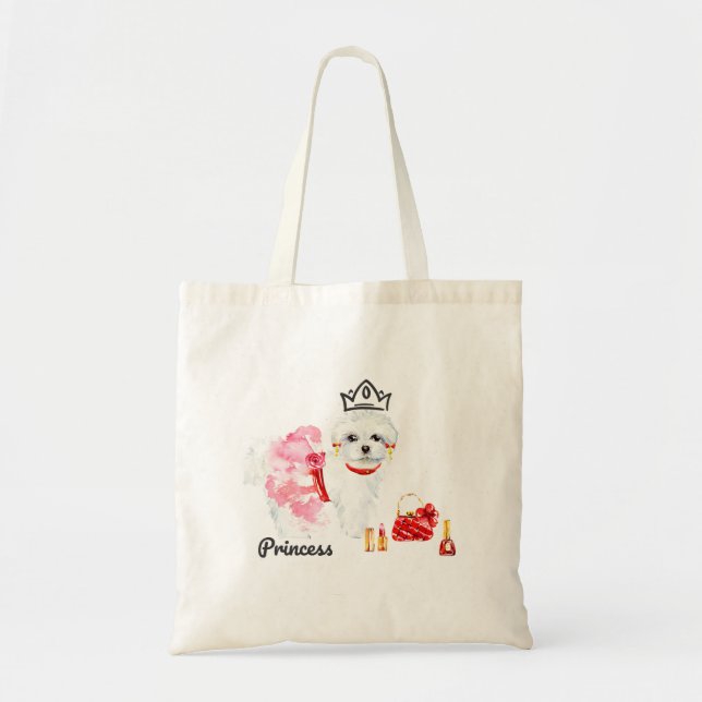 Malteser Hund Tote Bag Tragetasche (Vorne)