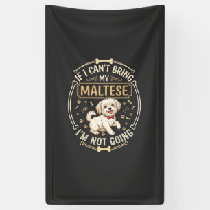 Malteser Hund trägt keinen roten Fliegen-Schnochen Banner