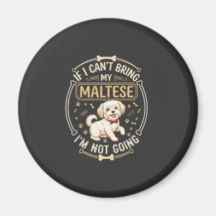 Malteser Hund trägt keinen roten Fliegen-Schnochen Magnet