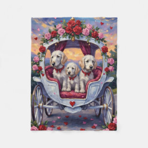 Malteser Hund Valentinstag Fleecedecke