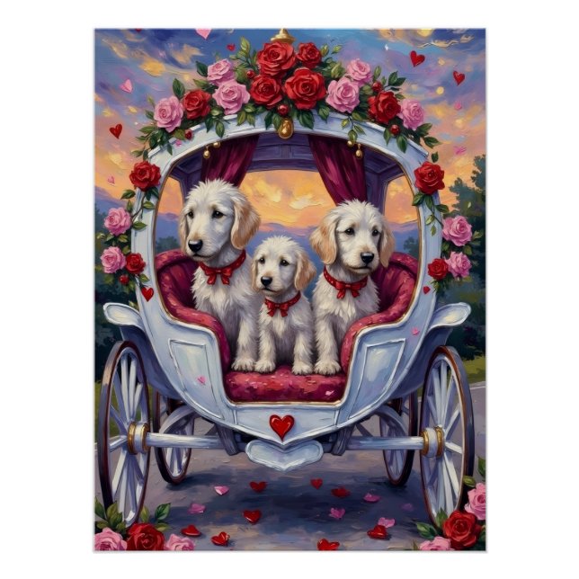 Malteser Hund Valentinstag  Poster (Vorderseite)