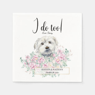 Malteser Hund Wedding Cocktail Napkins Serviette