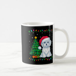 Malteser-Hund Weihnachtsmannmütze Männer Frauen Ki Kaffeetasse