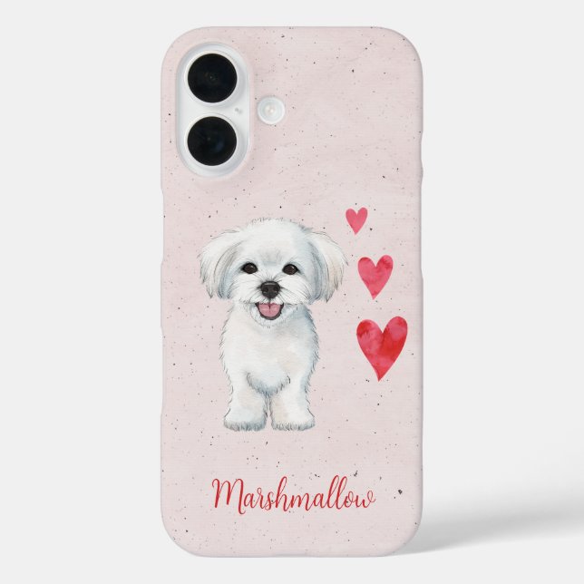 Malteser Hundespielzeugzüchter iPhone 16 Hülle (Rückseite)