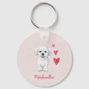Malteser Hundespielzeugzüchter Schlüsselanhänger