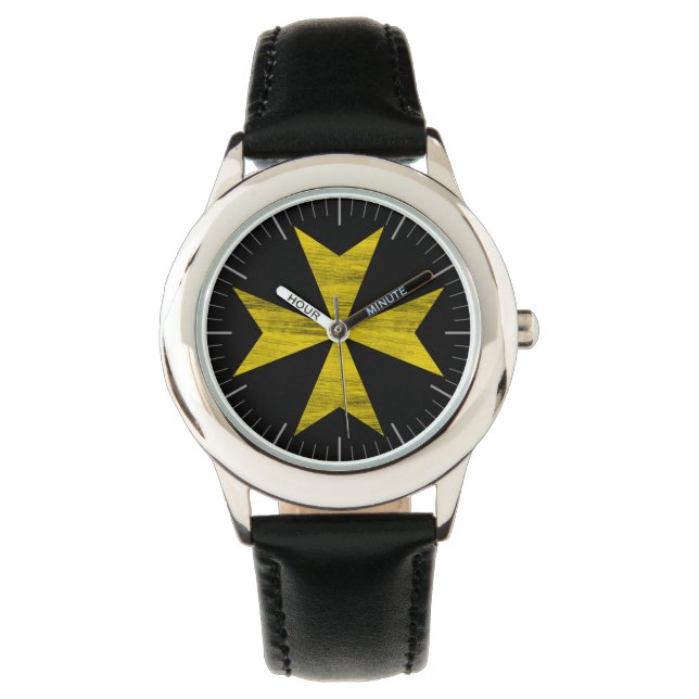 Malteser Kreuz Armbanduhr (Vorderseite)