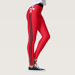 Malteser Kreuz Rot & Weiß, Knights Mode / Malta Leggings
