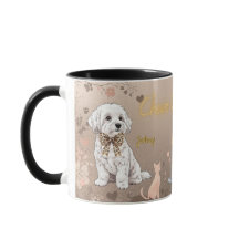 “Malteser-Paar” Hunde-Tasse