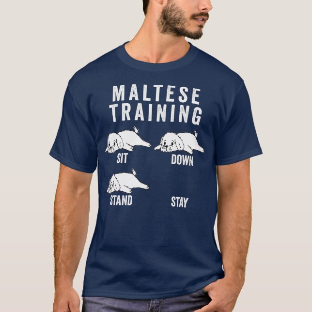 Malteser Trainingshund T-Shirt (Vorderseite)