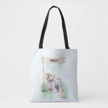 Malteser Wasserfarbe Personalisierter Hund