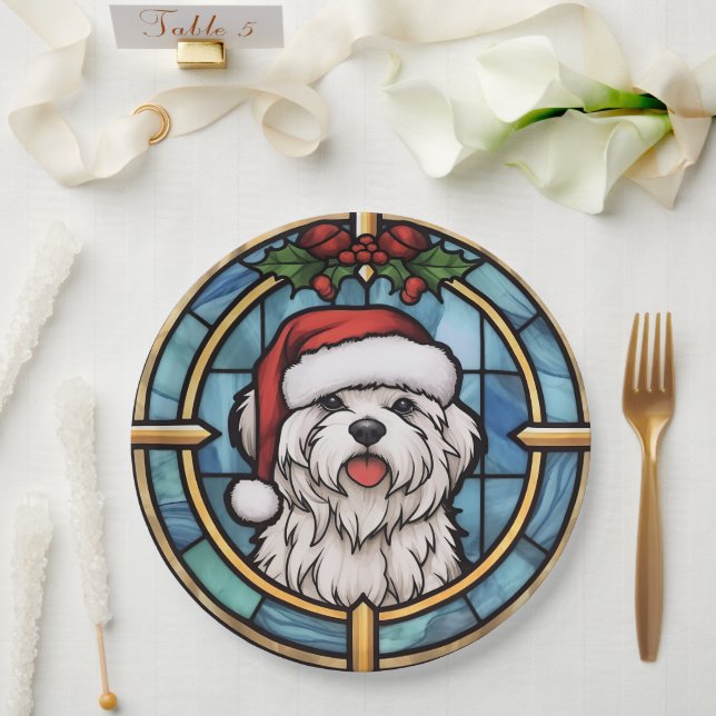 Malteser Weihnachten aus festem Glas Pappteller (Hochzeit)