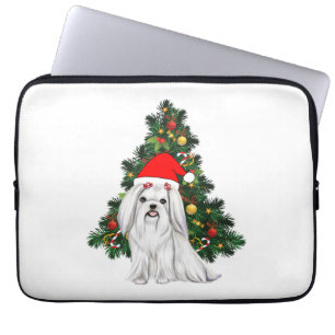Malteser Weihnachten, maltesischer Hund mit Weihna Laptopschutzhülle