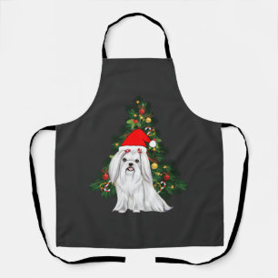 Malteser Weihnachten, maltesischer Hund mit Weihna Schürze