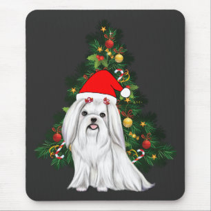 Malteser Weihnachten, Xmas Malteser Hund mit Weihn Mousepad