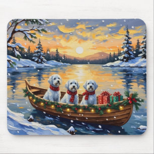 Malteser-Weihnachtsboot-Feiertag Mousepad