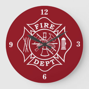 Malteserkreuz-große Wanduhr Feuer-Abteilung