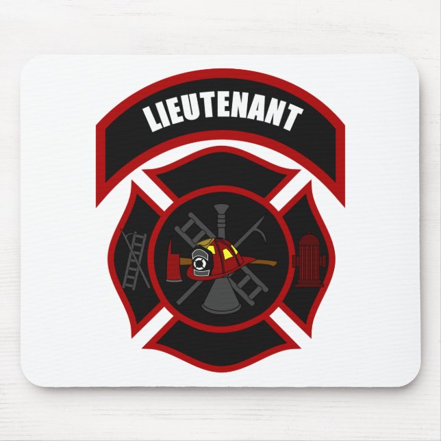 Malteserkreuz - Leutnant (roter Sturzhelm) Mousepad (Vorne)