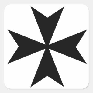 Malteserkreuz Quadratischer Aufkleber