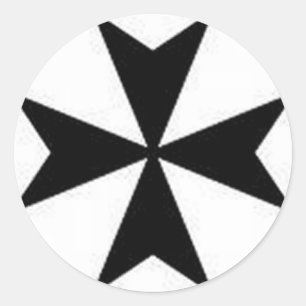 MALTESERKREUZ RUNDER AUFKLEBER