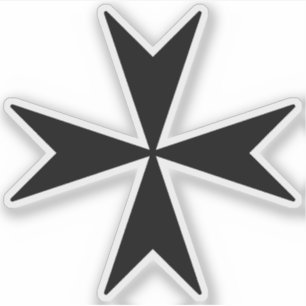 Malteserkreuz (schwarz) aufkleber