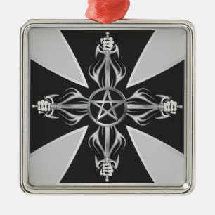 Malteserkreuz Silbernes Ornament
