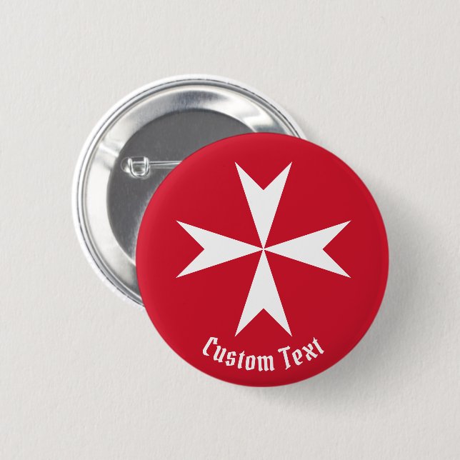 Malteserkreuz-Symbol Button (Vorne & Hinten)