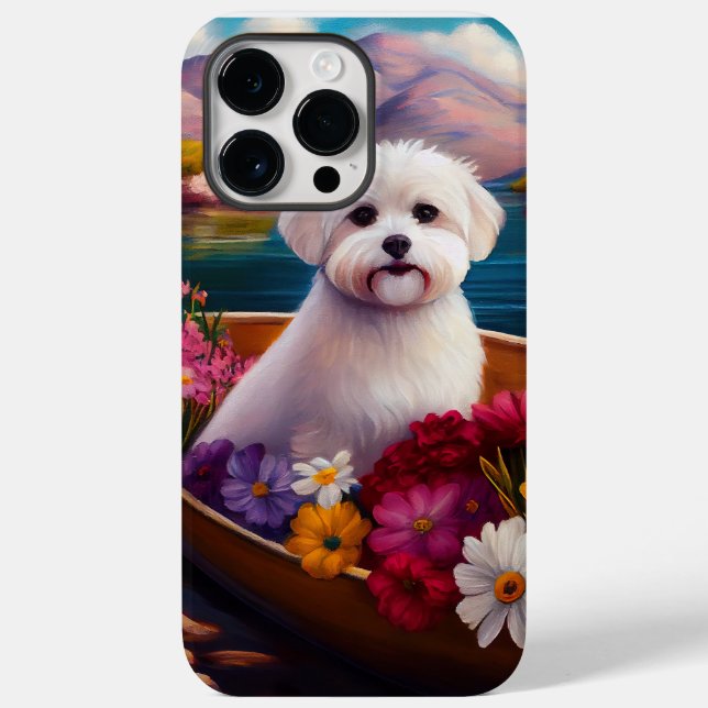 Maltesisch auf dem Paddle: Ein Landschaftliches Ab Case-Mate iPhone 14 Pro Max Hülle (Rückseite)