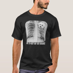 Maltesisch die Röntgenaufnahme meiner Herz-Hund-L T-Shirt