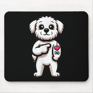 Maltesisch I Liebe Vater Funny Dog Tattoo _1 Mousepad