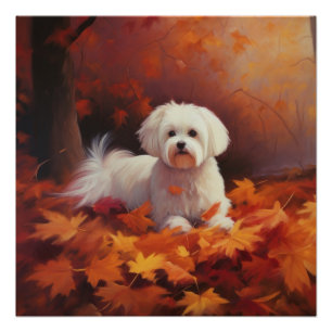 Maltesisch im Herbst Leaves Fall Inspiriert Poster