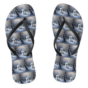 Maltesisch Let It Snow Weihnachten Flip Flops