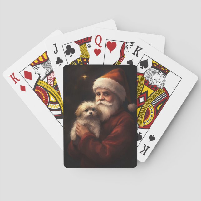 Maltesisch mit Weihnachtsmann Weihnachten Spielkarten (Rückseite)