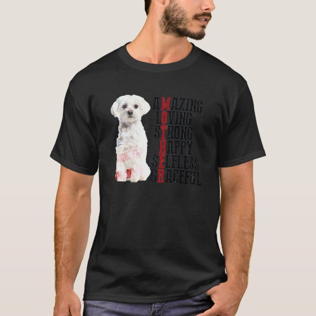 Maltesisch Phantastisch lieben Stark Happy Selfles T-Shirt (Vorderseite)